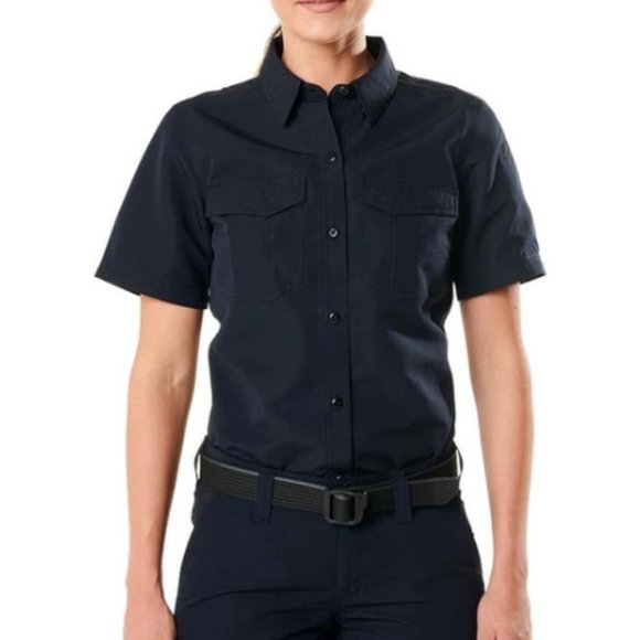 Fast-Tac Short Sleeve Uniform Shirt BLACK - Picture 1 of 8